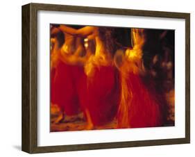 Dancers, Raratonga, Cook Islands-Peter Adams-Framed Photographic Print