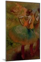 Dancers Wearing Green Skirts, circa 1895-Edgar Degas-Mounted Giclee Print