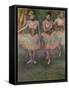 Dancers Wearing Salmon Coloured Skirts-Edgar Degas-Framed Stretched Canvas