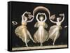 Dancers with Veils and Crowns-Antonio Canova-Framed Stretched Canvas