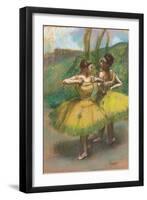 Dancers with Yellow Dresses; Danseuses Jupes Jaunes, C.1896-Edgar Degas-Framed Premium Giclee Print