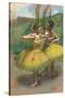 Dancers with Yellow Dresses; Danseuses Jupes Jaunes, C.1896-Edgar Degas-Stretched Canvas