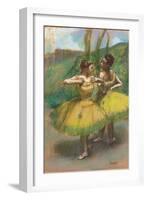 Dancers with Yellow Dresses; Danseuses Jupes Jaunes, C.1896-Edgar Degas-Framed Giclee Print