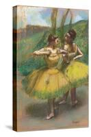 Dancers with Yellow Dresses; Danseuses Jupes Jaunes, C.1896-Edgar Degas-Stretched Canvas