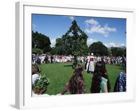 Dances Around the Maypole, Midsummer Festival, Sweden, Scandinavia-Adina Tovy-Framed Photographic Print