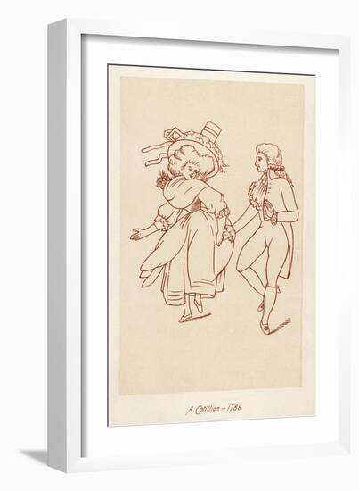 Dancing a Cotillion 1788-John Ashton-Framed Art Print