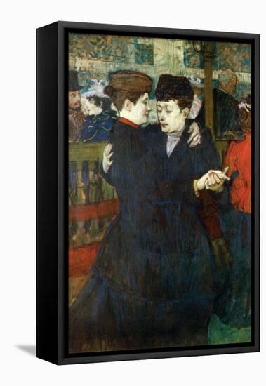 Dancing a Valse-Henri de Toulouse-Lautrec-Framed Stretched Canvas