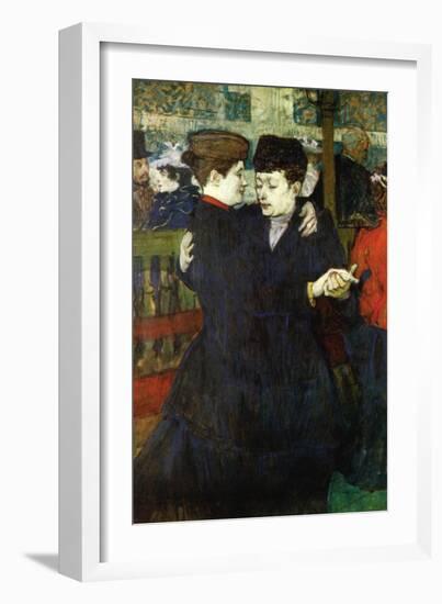 Dancing a Valse-Henri de Toulouse-Lautrec-Framed Art Print