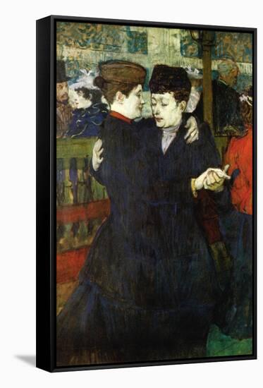 Dancing a Valse-Henri de Toulouse-Lautrec-Framed Stretched Canvas