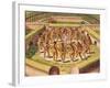 Dancing around a Captive before the Hut Containing the Tamerkas or Idols-Theodore de Bry-Framed Giclee Print