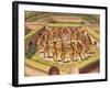 Dancing around a Captive before the Hut Containing the Tamerkas or Idols-Theodore de Bry-Framed Giclee Print