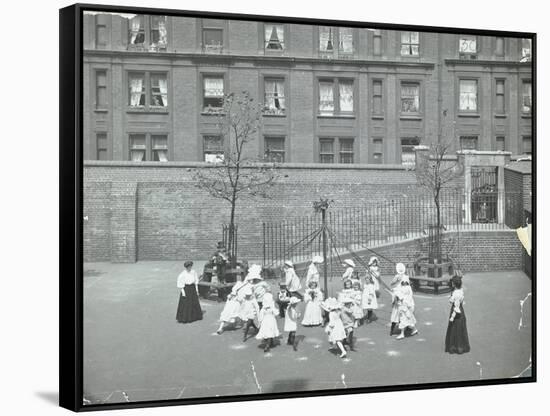 Dancing around the Maypole, Hugh Myddelton School, Finsbury, London, 1906-null-Framed Stretched Canvas