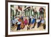 Dancing at Cafe da Vinci-Ronald West-Framed Art Print