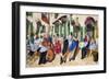 Dancing at Cafe da Vinci-Ronald West-Framed Art Print