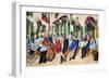 Dancing at Cafe da Vinci-Ronald West-Framed Art Print