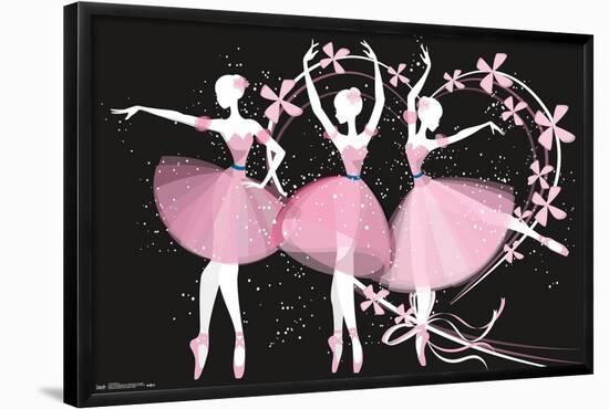 Dancing Ballerinas-Trends International-Framed Poster