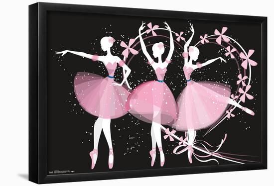 Dancing Ballerinas-Trends International-Framed Poster