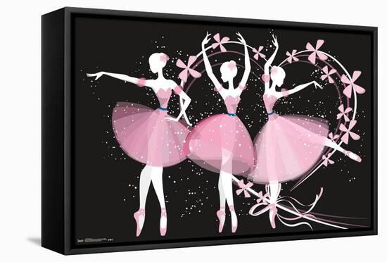 Dancing Ballerinas-Trends International-Framed Stretched Canvas