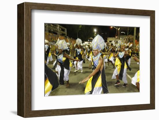 Dancing band at Salvador carnival, Bahia, Brazil, South America-Godong-Framed Photographic Print