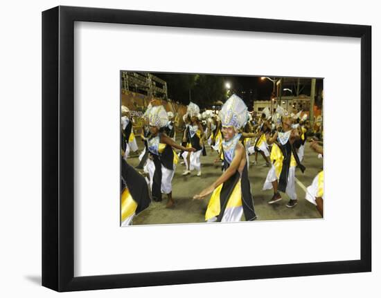 Dancing band at Salvador carnival, Bahia, Brazil, South America-Godong-Framed Photographic Print