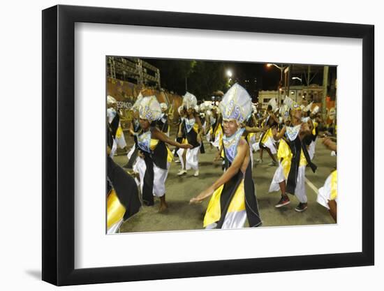 Dancing band at Salvador carnival, Bahia, Brazil, South America-Godong-Framed Photographic Print