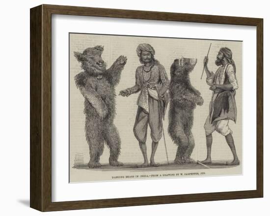 Dancing Bears in India-William Carpenter-Framed Giclee Print