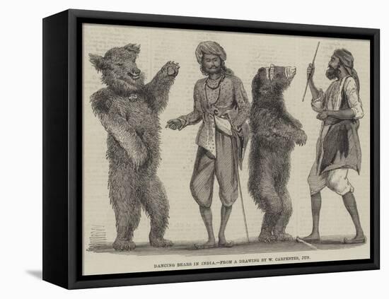 Dancing Bears in India-William Carpenter-Framed Stretched Canvas