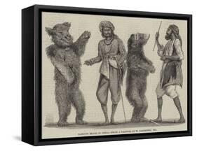 Dancing Bears in India-William Carpenter-Framed Stretched Canvas