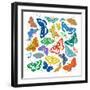 Dancing Butterflies-Jenny Frean-Framed Giclee Print