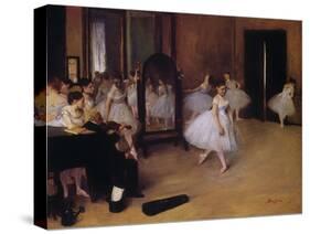 Dancing Class (Classe De Danse), about 1871-Edgar Degas-Stretched Canvas