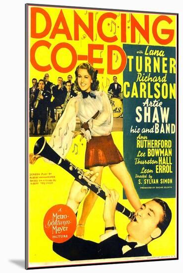 Dancing Co-ed, Lana Turner, Buddy Rich, Artie Shaw, 1939-null-Mounted Art Print