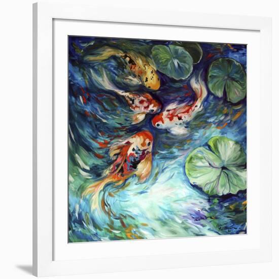 Dancing Colors Koi-Marcia Baldwin-Framed Art Print