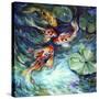 Dancing Colors Koi-Marcia Baldwin-Stretched Canvas