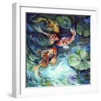 Dancing Colors Koi-Marcia Baldwin-Framed Art Print