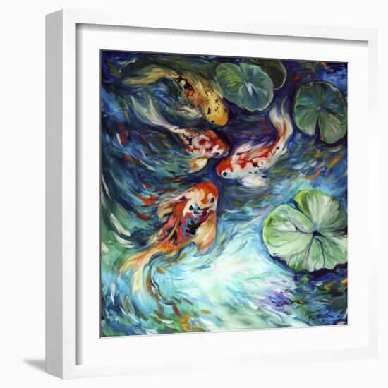 Dancing Colors Koi-Marcia Baldwin-Framed Art Print