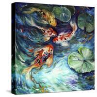 Dancing Colors Koi-Marcia Baldwin-Stretched Canvas