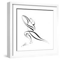 Dancing Couple VII-Alijan Alijanpour-Framed Art Print