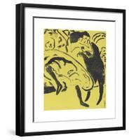 Dancing Couple-Ernst Ludwig Kirchner-Framed Premium Giclee Print