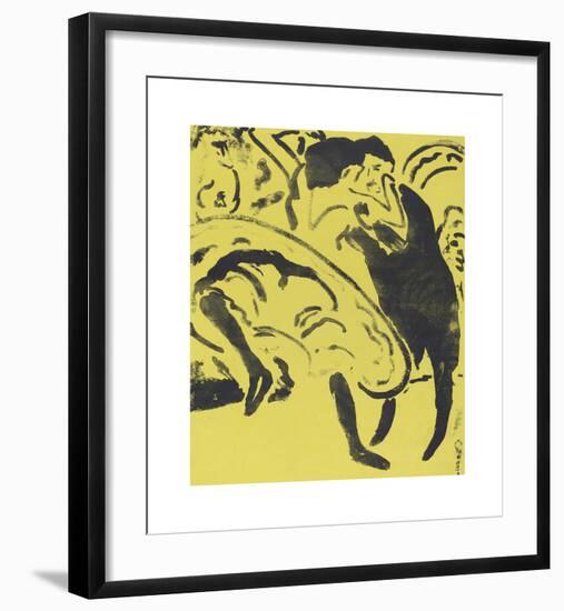Dancing Couple-Ernst Ludwig Kirchner-Framed Premium Giclee Print