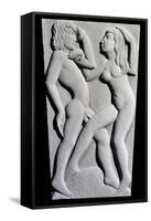 Dancing Couple-Eric Gill-Framed Stretched Canvas