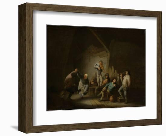 Dancing Couple-Adriaen Van Ostade-Framed Art Print