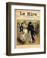 Dancing Couples, from the Front Cover of 'Le Rire', 17th December 1898-Jeanniot-Framed Giclee Print