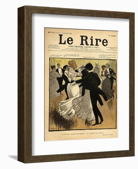 Dancing Couples, from the Front Cover of 'Le Rire', 17th December 1898-Jeanniot-Framed Giclee Print