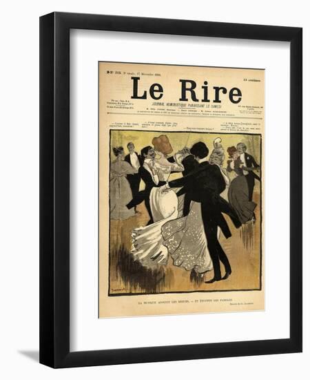 Dancing Couples, from the Front Cover of 'Le Rire', 17th December 1898-Jeanniot-Framed Giclee Print