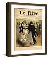 Dancing Couples, from the Front Cover of 'Le Rire', 17th December 1898-Jeanniot-Framed Giclee Print
