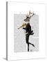 Dancing Deer with Violin-Fab Funky-Stretched Canvas