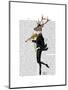 Dancing Deer with Violin-Fab Funky-Mounted Art Print