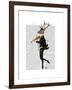 Dancing Deer with Violin-Fab Funky-Framed Art Print