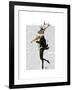 Dancing Deer with Violin-Fab Funky-Framed Art Print