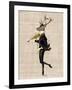 Dancing Deer with Violin-Fab Funky-Framed Art Print